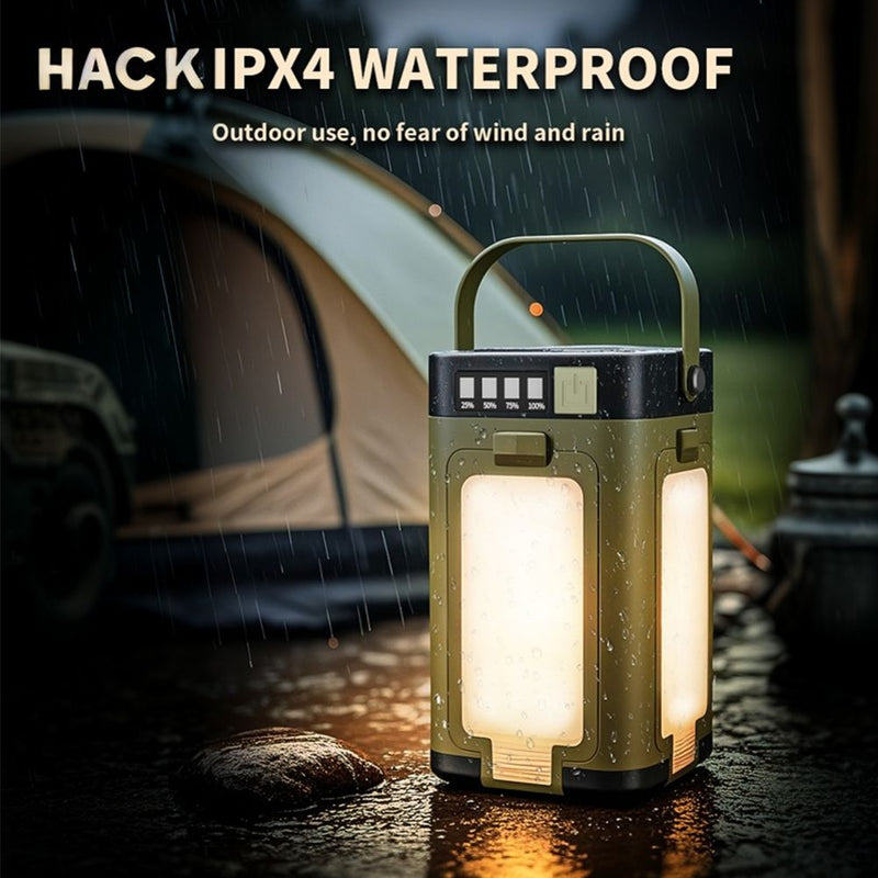 Foldable Camping Light Power Bank Rechargeable Lantern Flashlight LED Tent