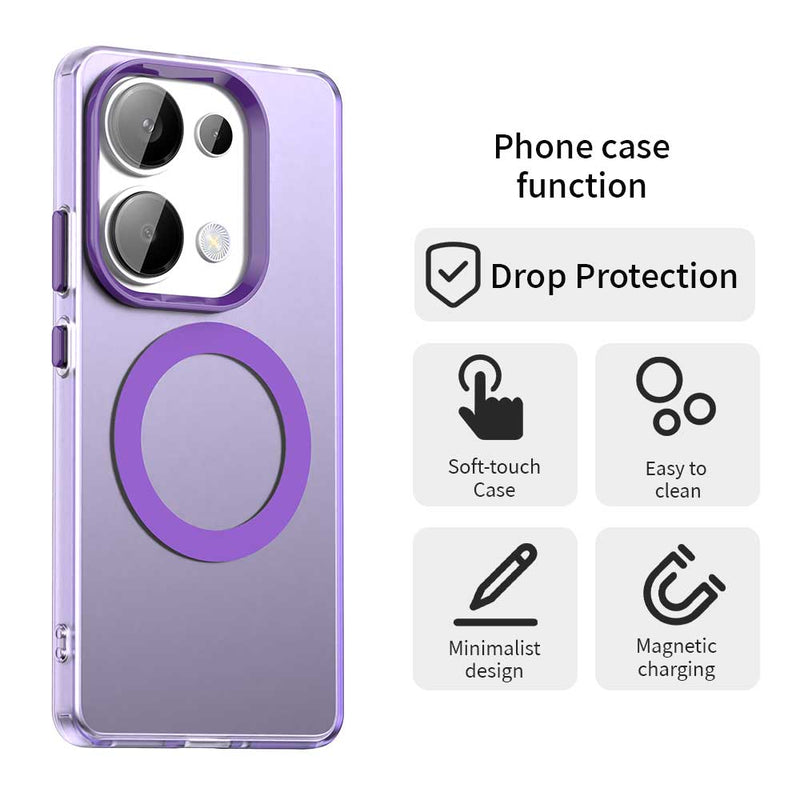 Phone Case for Xiaomi Poco M6 Pro 4G, Compatible with Magsafe,Shockproof Magnetic Case Cover