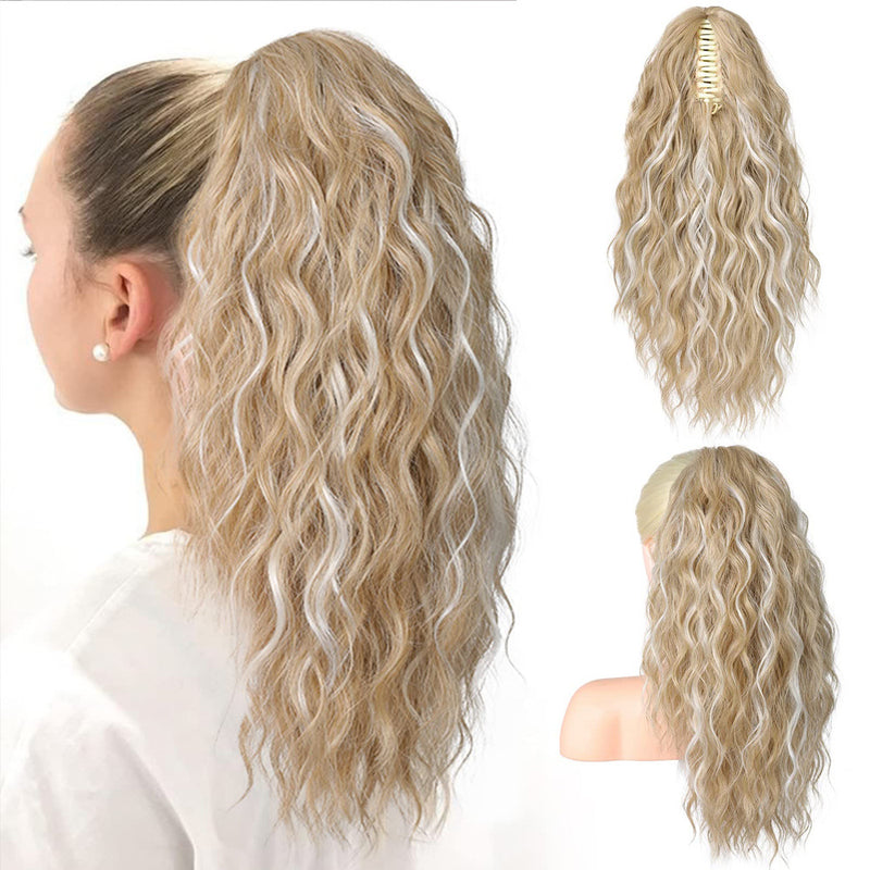 Womans Double Ponytail with Cornrow-style Voluminous