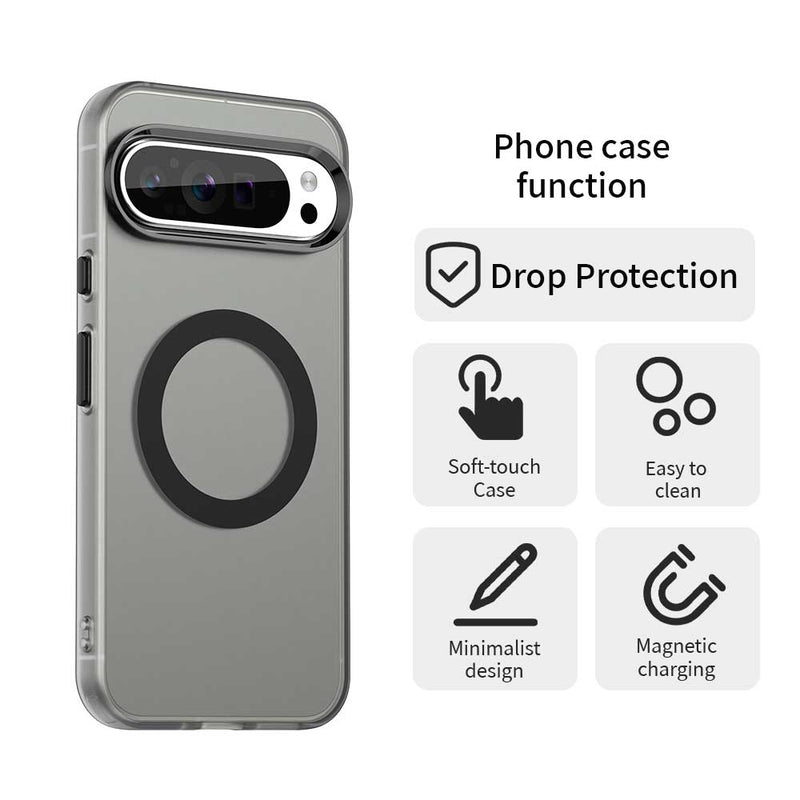 Phone Case for Google Pixel 9 Pro XL, Compatible with Magsafe, Shockproof Magnetic Case Cover