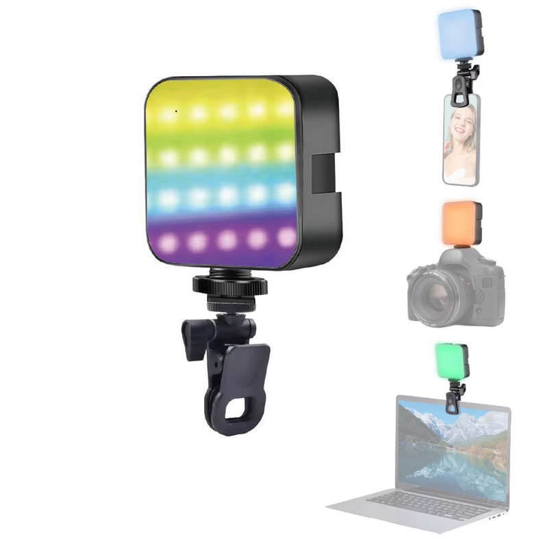 Video Light LED Fill Light Compatible With Phone Laptop Webcam
