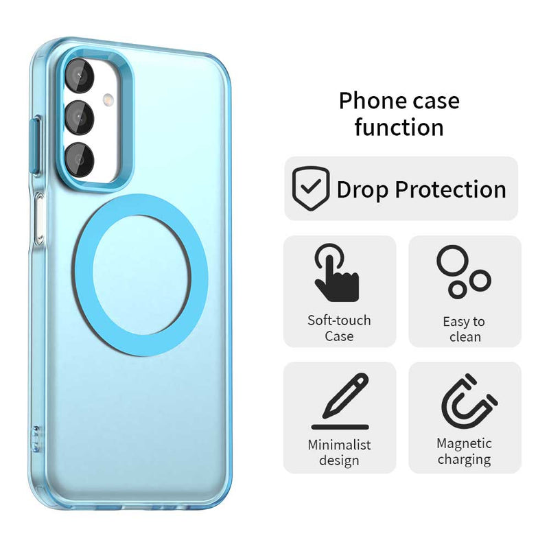 Phone Case for Samsung Galaxy M55S 5G, Compatible with Magsafe,Shockproof Magnetic Case Cover