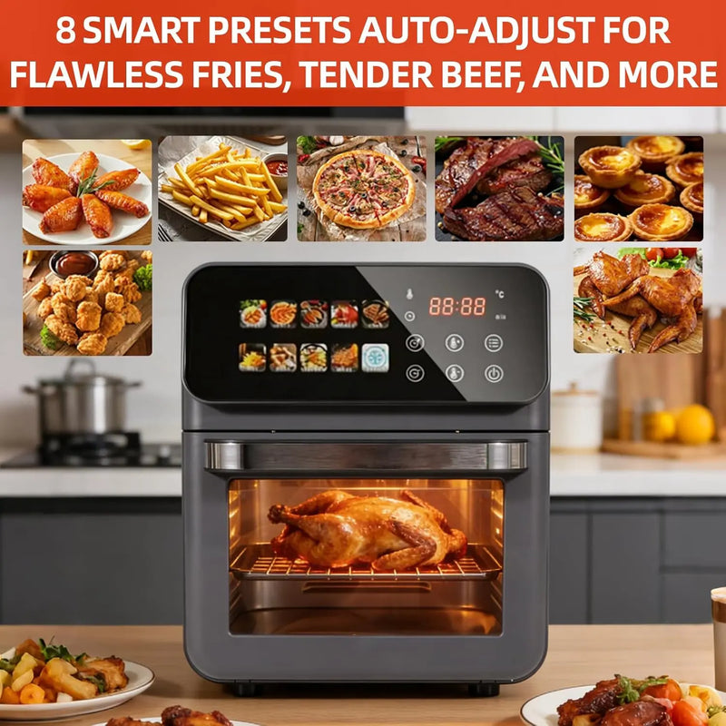 10L Air Fryer Oven Large Capacity Digital Airfryer with Vibrant LED Touchscreen