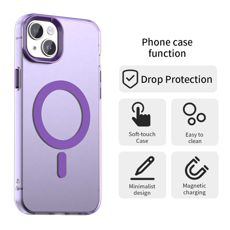 Phone Case for iPhone 15, Compatible with Magsafe,Shockproof Magnetic Case Cover