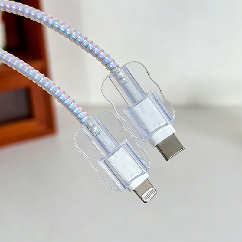 12Piece Wave TPU Cable Protectors for Phone Charging Cables