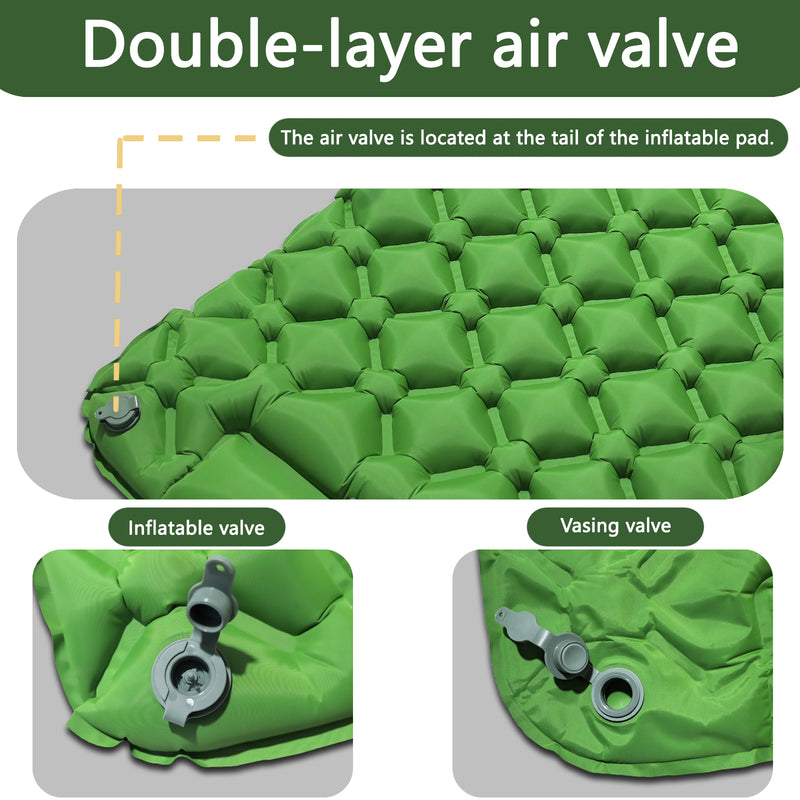 Outdoor Sleeping Mat/Pad Camping Inflatable Mattress with Pillows Travel Mat Folding Bed