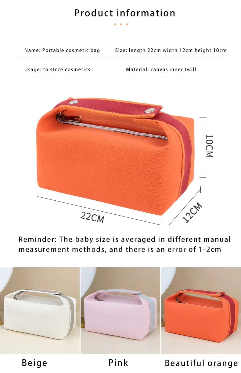 Canvas Cosmetic Cases Makeup Bag Toiletry Wash Bag Beauty Skincare Make up Pouch Bolsa Cosmetiquera
