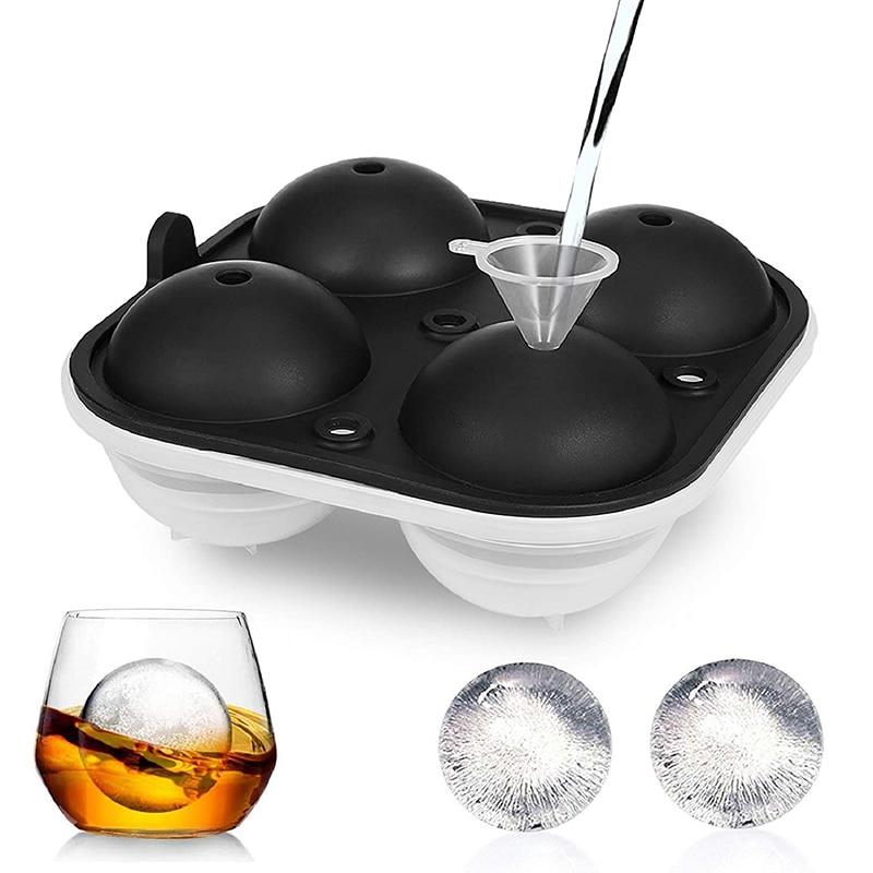 Ice Ball Maker Big Ball Shape Silicone Ice Ball Trays For Whisky 2.5