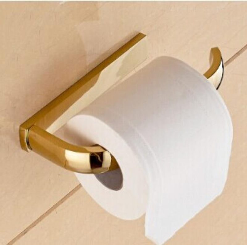 Toilet paper holder gold plated