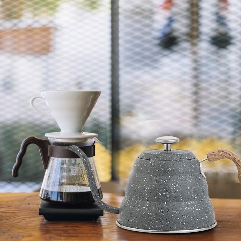 European Style Painted Stainless Steel Coffee Kettle - 500ml
