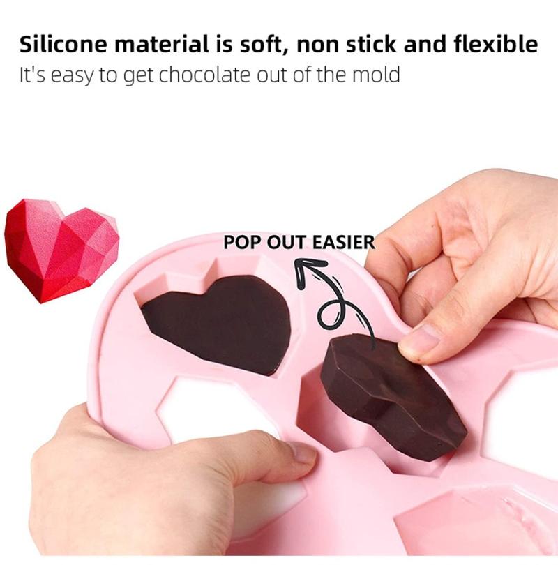 Silicone Mold Set Chocolate Cake Heart Shape