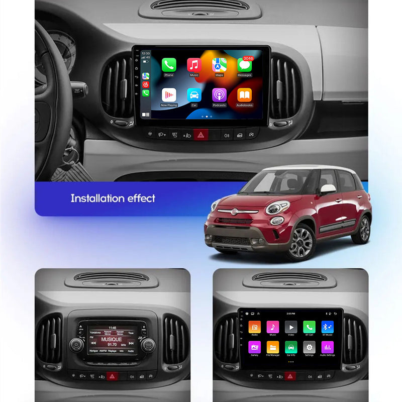 RoverOne Car Stereo Radio Bluetooth CarPlay GPS Navigation for Fiat 500L 2012 - 2017