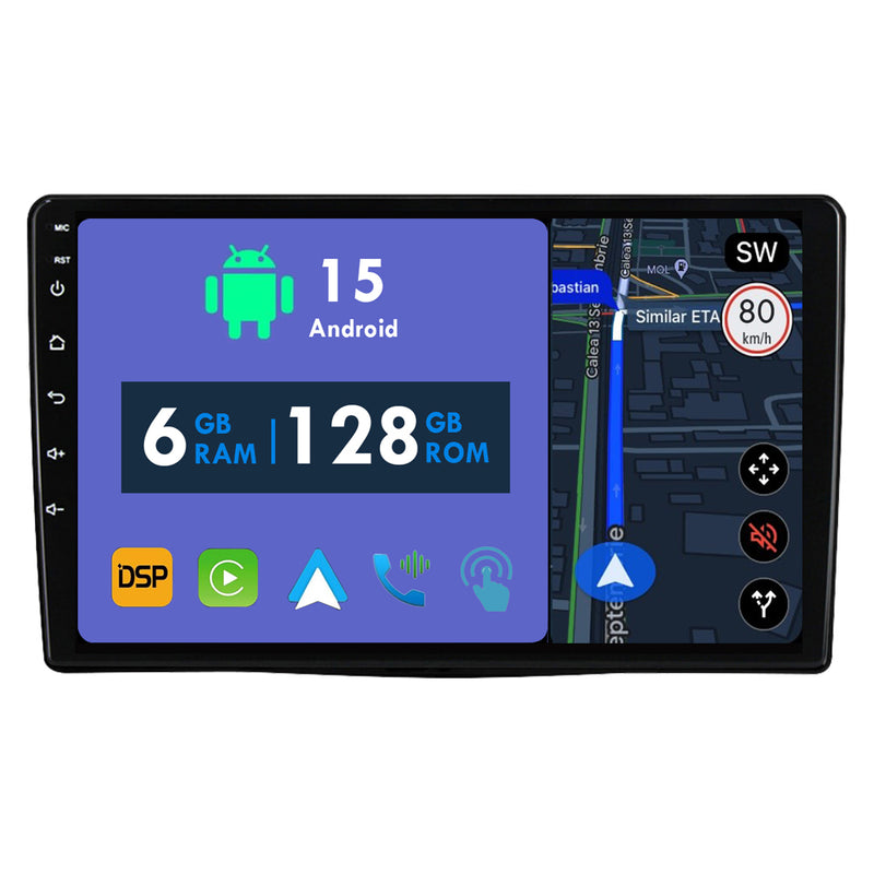 RoverOne Car Stereo Radio Bluetooth CarPlay GPS Navigation for Fiat 500L 2012 - 2017