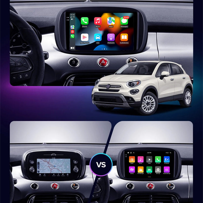 RoverOne Car Stereo Radio Bluetooth CarPlay GPS Navigation for Fiat 500X 2014 - 2020