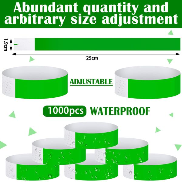 Ticket Wristbands Events Wristband Paper Wrist Bands for Party 1000pcs