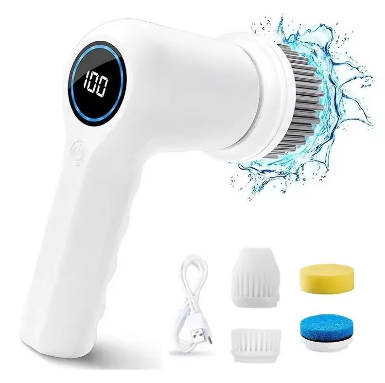 Cleaning Electric Brush Display 4 Heads Spin Scrubber