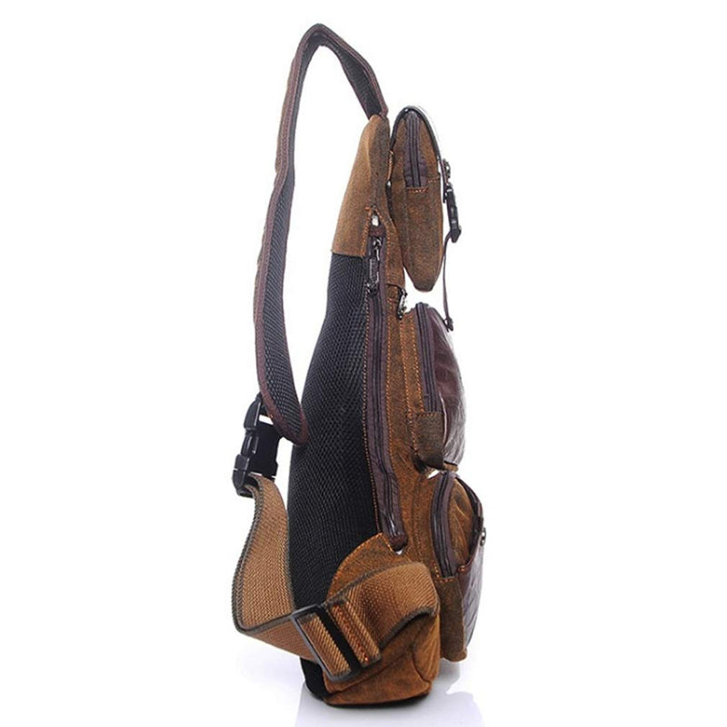 Genuine Leather Sling Bag for Men, Crossbody