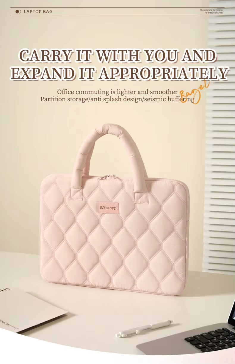 New Lightweight Puffy Laptop Briefcase MKW4361