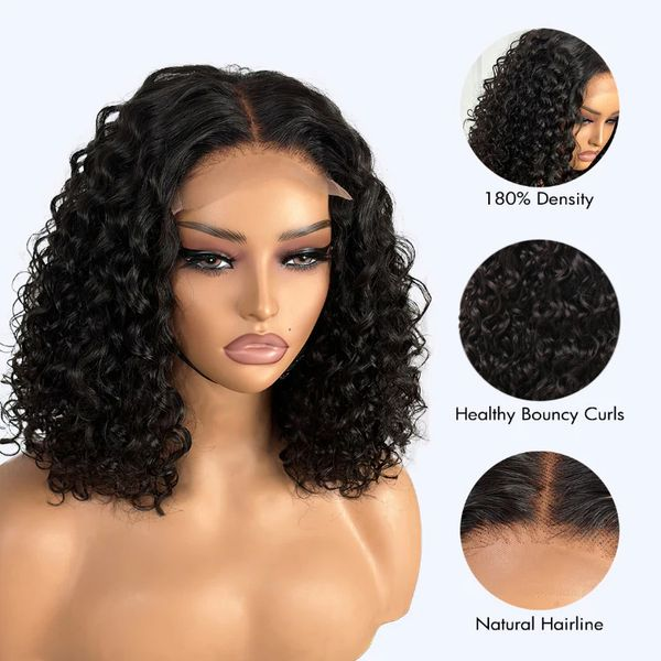 Glueless Waterwave Bob Wig - 10"