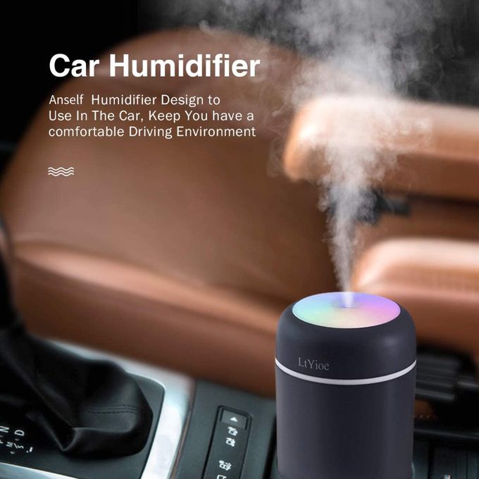 Air Humidifier USB Air Diffuser Colorful Light Quiet- 300 ML