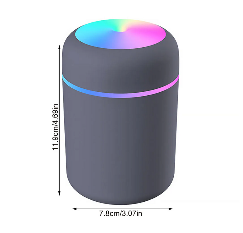 Air Humidifier USB Air Diffuser Colorful Light Quiet- 300 ML