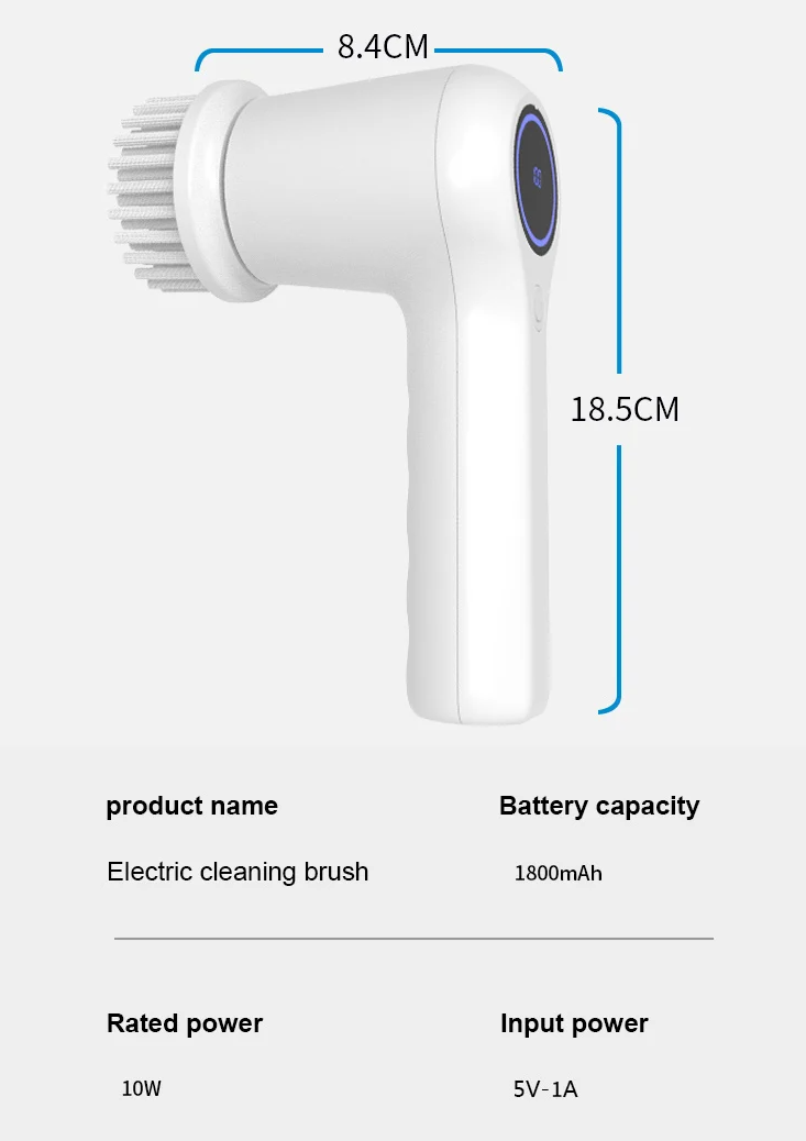 Cleaning Electric Brush Display 4 Heads Spin Scrubber