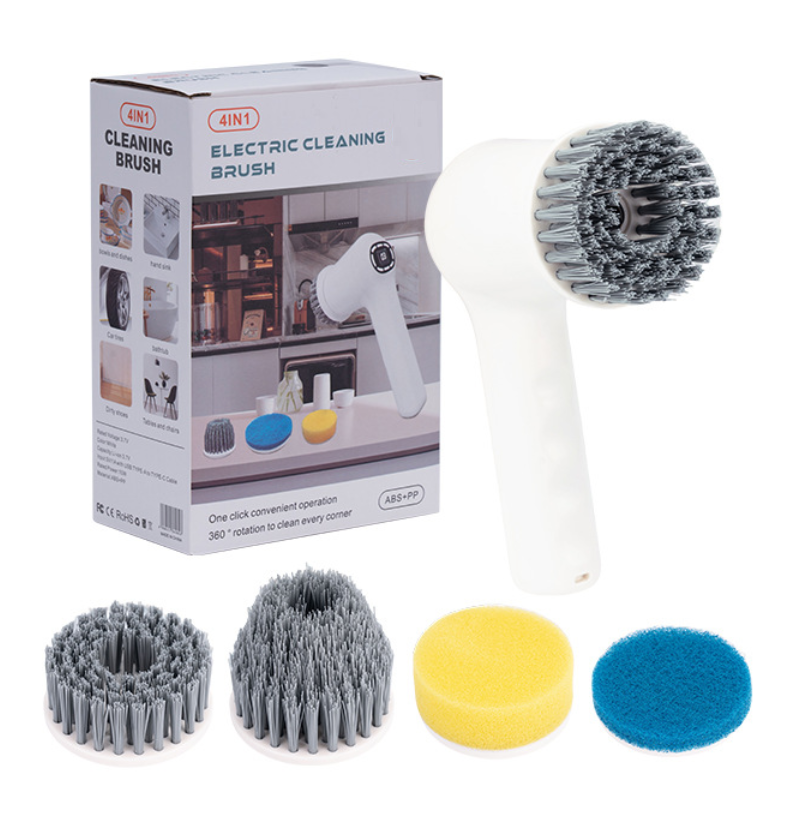 Cleaning Electric Brush Display 4 Heads Spin Scrubber