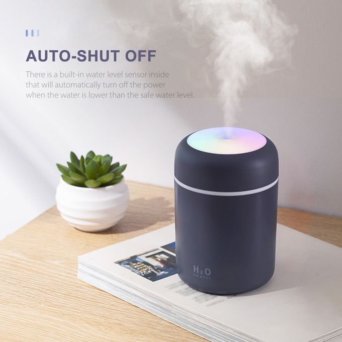 Air Humidifier USB Air Diffuser Colorful Light Quiet- 300 ML