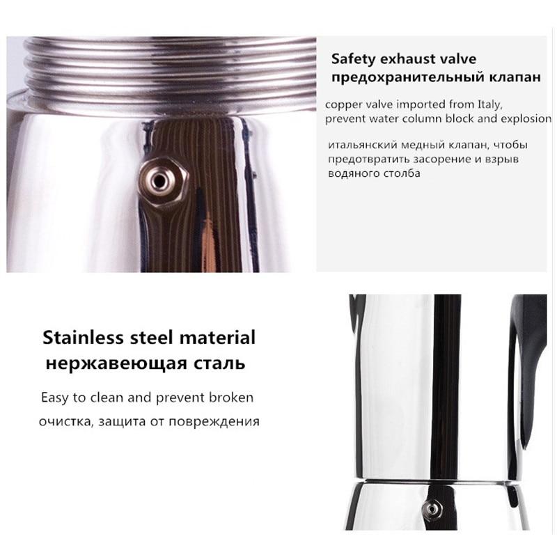 Stainless Steel Geyser Electric Coffee Maker 200 ML
