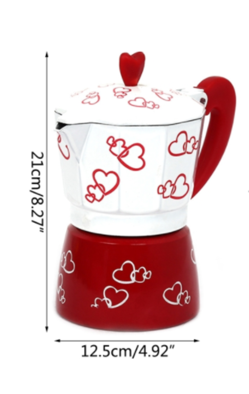 Red Safe Printed Coffee Machine Aluminum Alloy Wet Pot