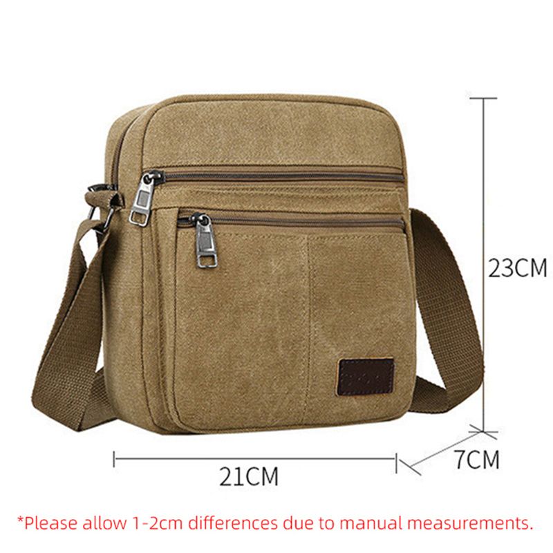 Canvas Shoulder Bag Casual Bag Sling Small Waterproof Business Handbag