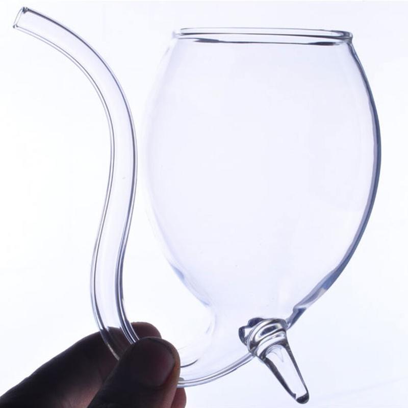 Creative Devil Glass Cocktail Glass Cup Glass Cup with Straw 300ml Win