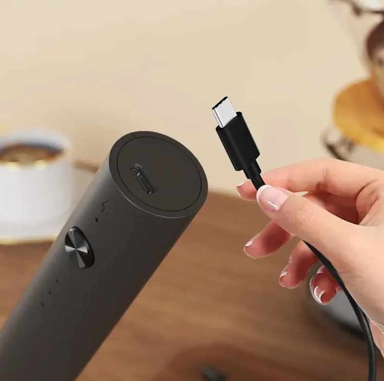 Rechargeable Portable 2 in 1 Milk Frother And Egg Whisk With Base