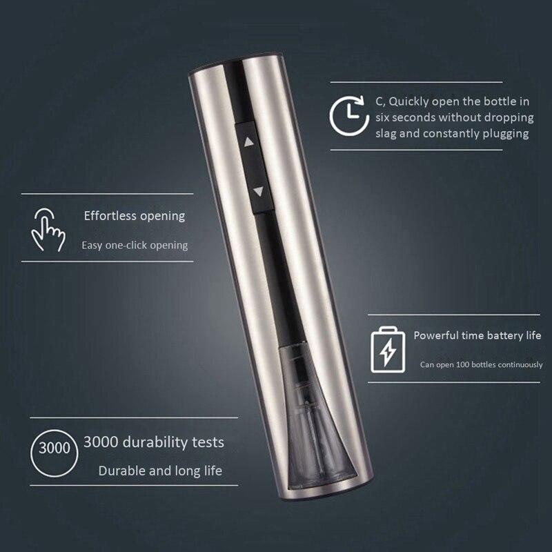 Electric Wine Bottle Opener Electric Wine Cork Opener with USB Knife B