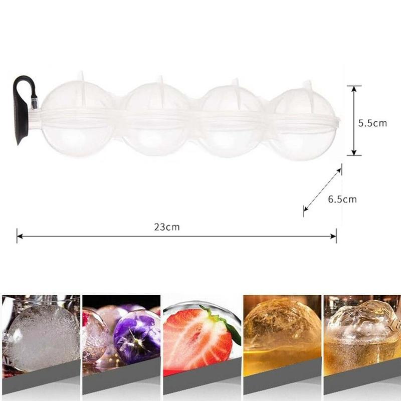 4 Slot 5.5cm Big Size Ice Cream Molds Round Ball Ice Cube