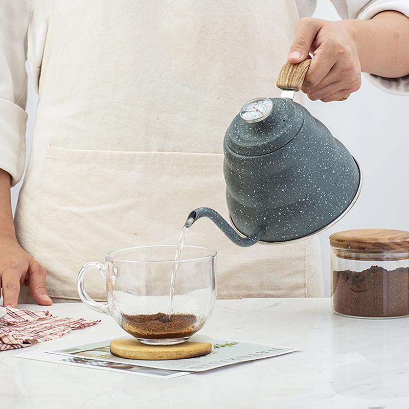 European Style Painted Stainless Steel Coffee Kettle - 500ml
