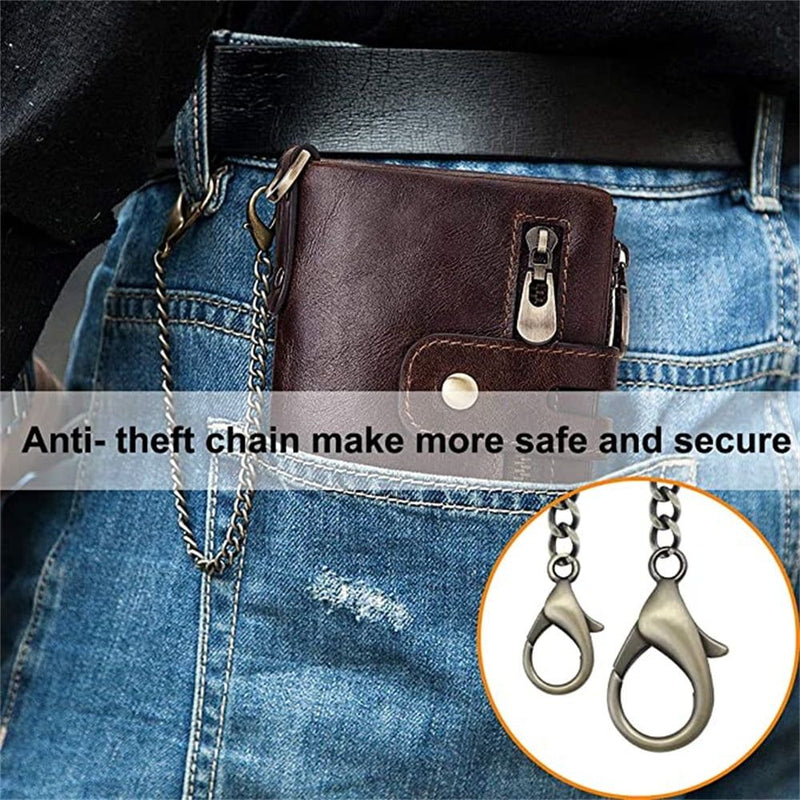 Leather Wallet and Zipper Coin Pocket Bifold Purse with 16 Credit Card