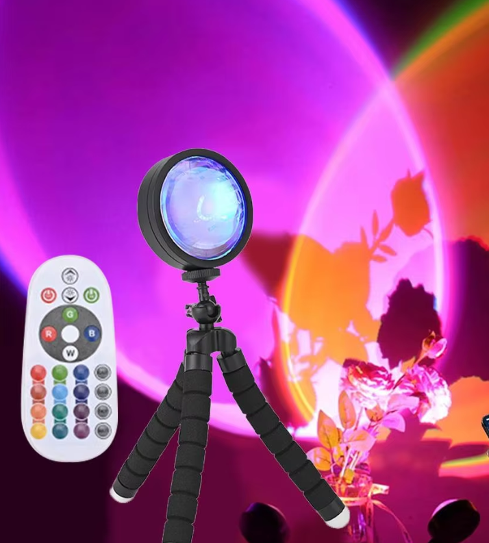 USB Powered Remote Control 16-Color Sunset Lamp/Projector