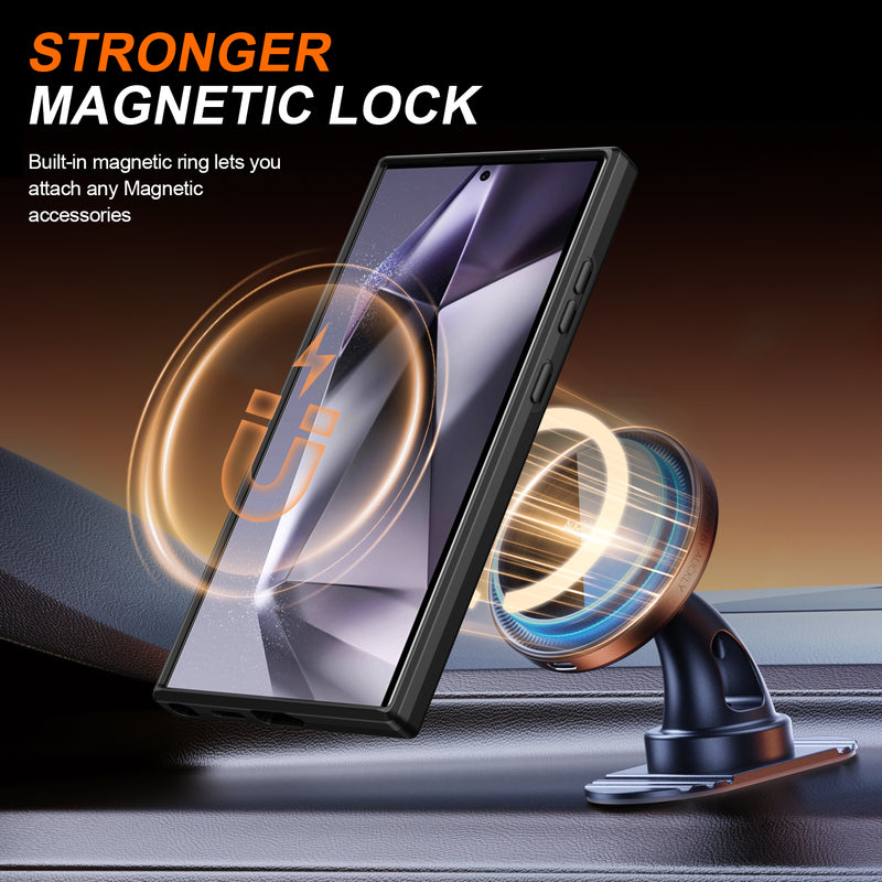 360 Ring Kickstand Hybrid Armor Case Compatible for Samsung Galaxy S26 S25 S24 Ultra S23 Slid Camera Lens Protect