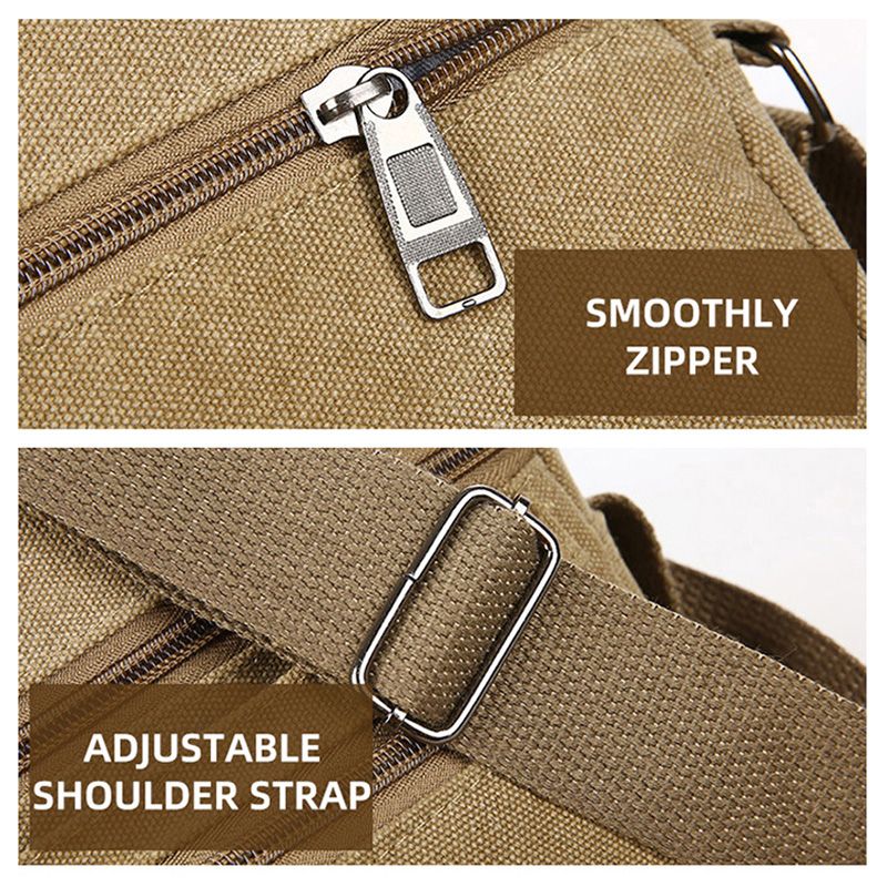 Canvas Shoulder Bag Casual Bag Sling Small Waterproof Business Handbag