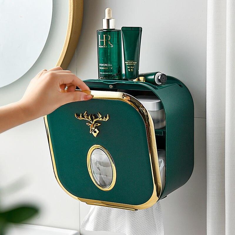 Waterproof, Non-porous Toilet Paper Box Wall-mounted