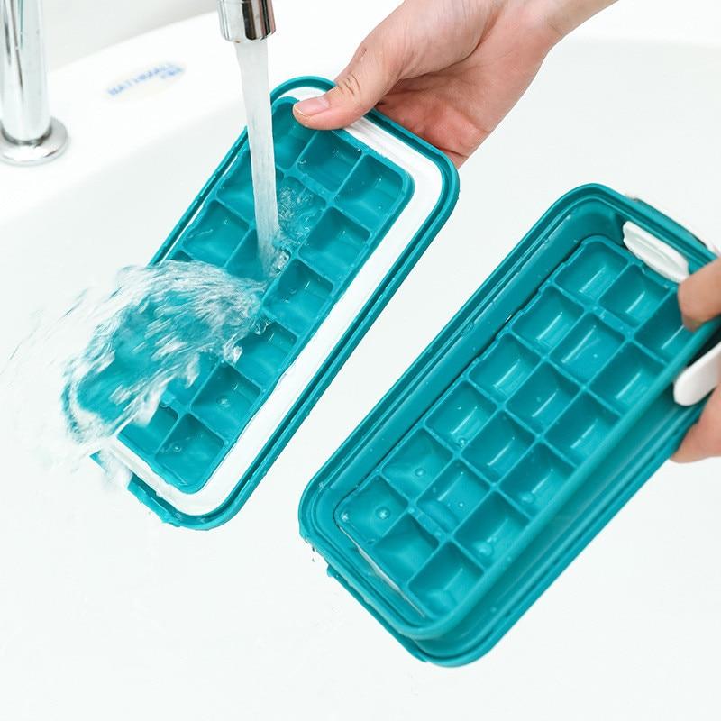 2 in 1 portable tool for making ice cubes ice pan ice cube tray foldin