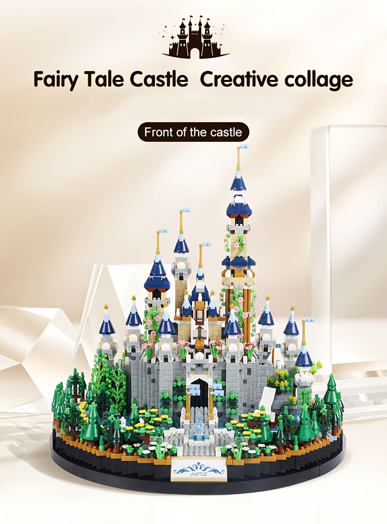 3600Pcs Fairy Tale Castle Building Blocks Set, Micro Diamond Bricks Model Kit, DIY Creative Toys for Kids Adults, Home Decor Display Gift