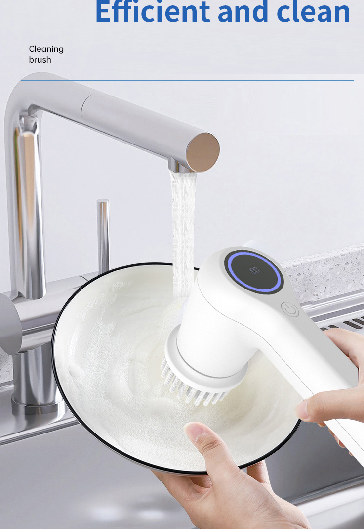 Cleaning Electric Brush Display 4 Heads Spin Scrubber
