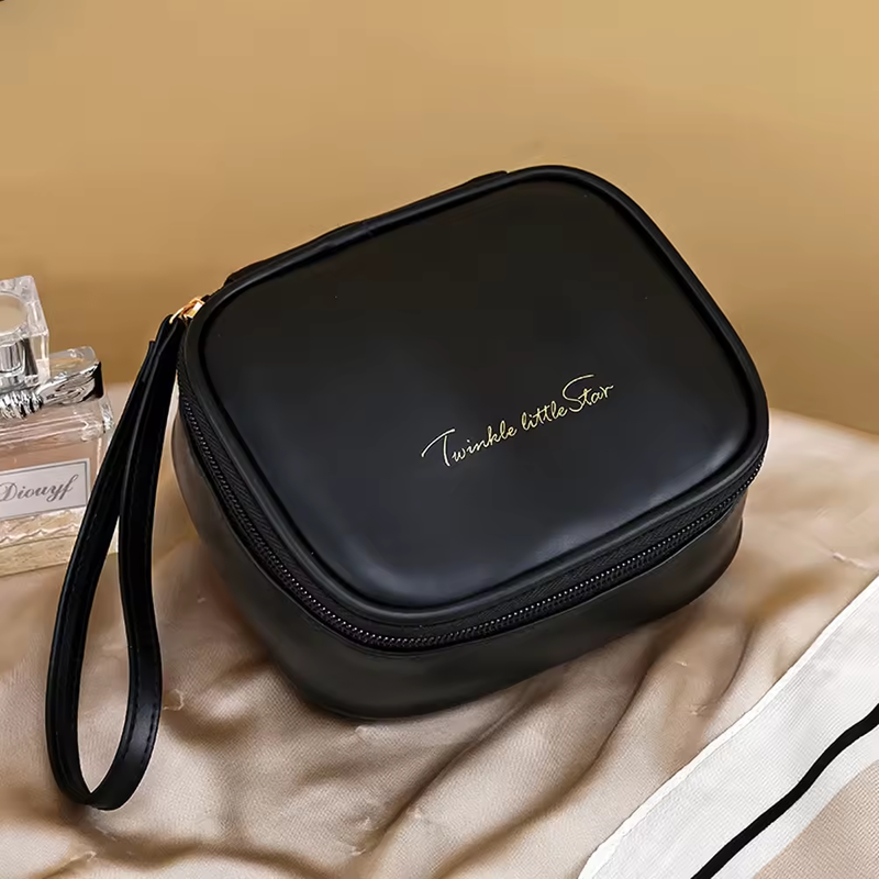 Portable Pocket Red Envelope Sanitary Napkin Bag PU Material Zipper Closure Sundry Digital Pattern Convenient Carry-on Storage