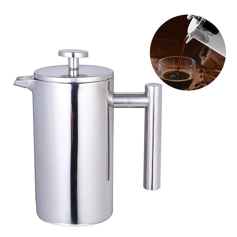 1000 ml coffee maker two-layer stainless