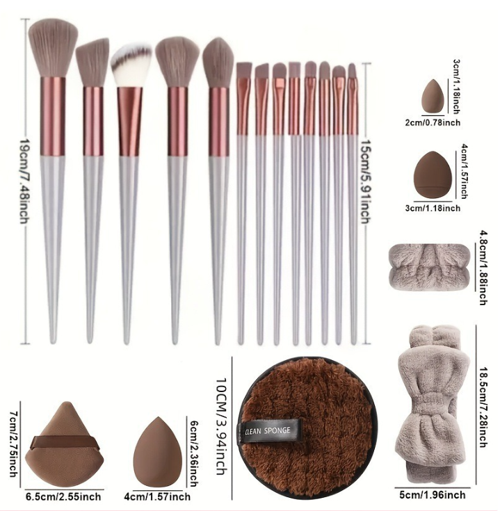 33pcs beauty set makeup kit large and small beauty sponges for flawless makeup