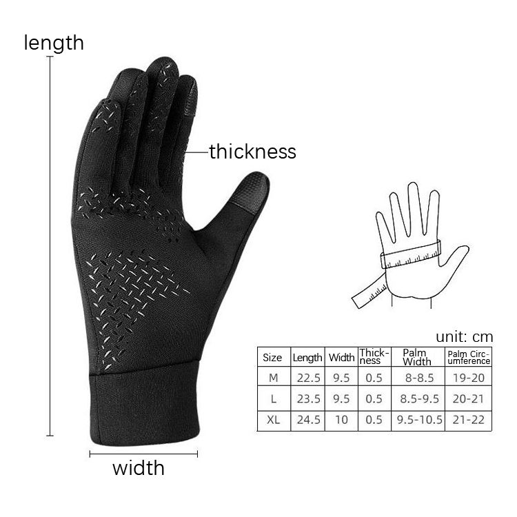 Copper Fiber Compression Sports Gloves Full Finger Touch Screen Pain Relief