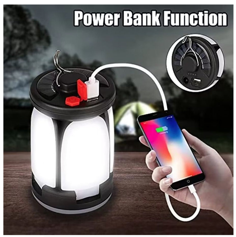 Outdoor Lighting Portable LED Solar Camping Lights USB Rechargeable