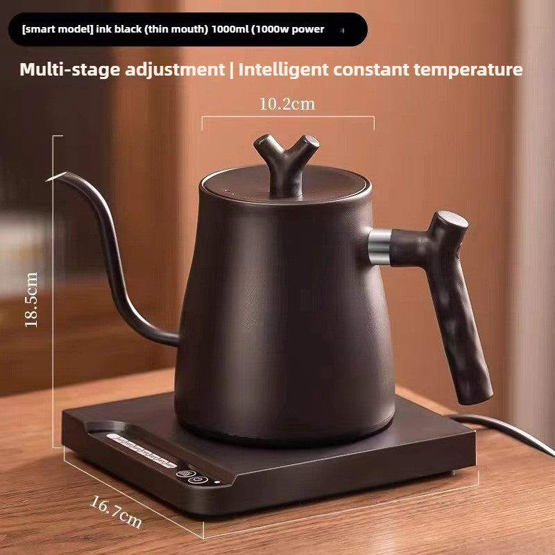 1L Stainless Steel Electric Kettle with Temperature Indicator Auto Shut-Off